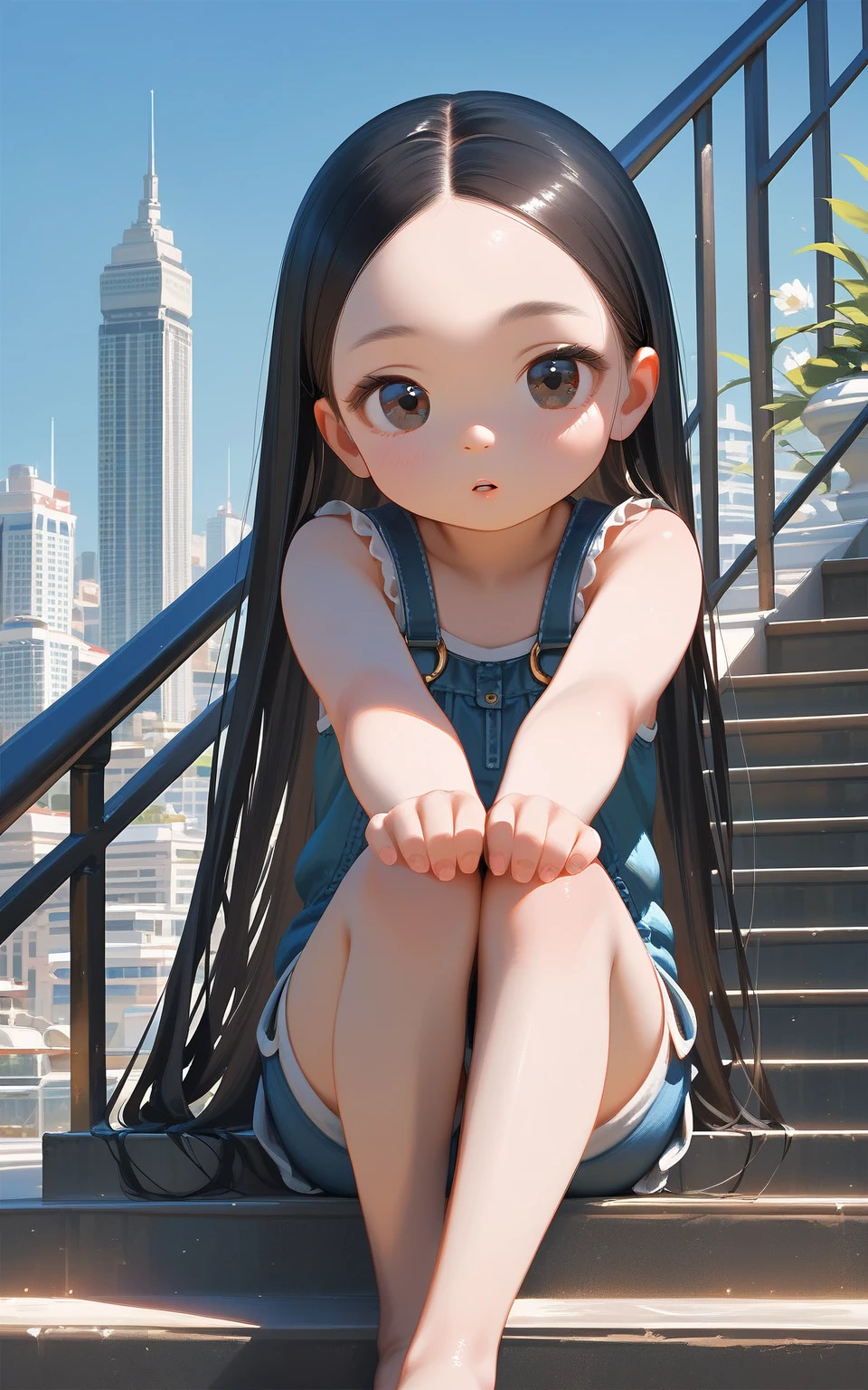 a cute girl smiling, pumps