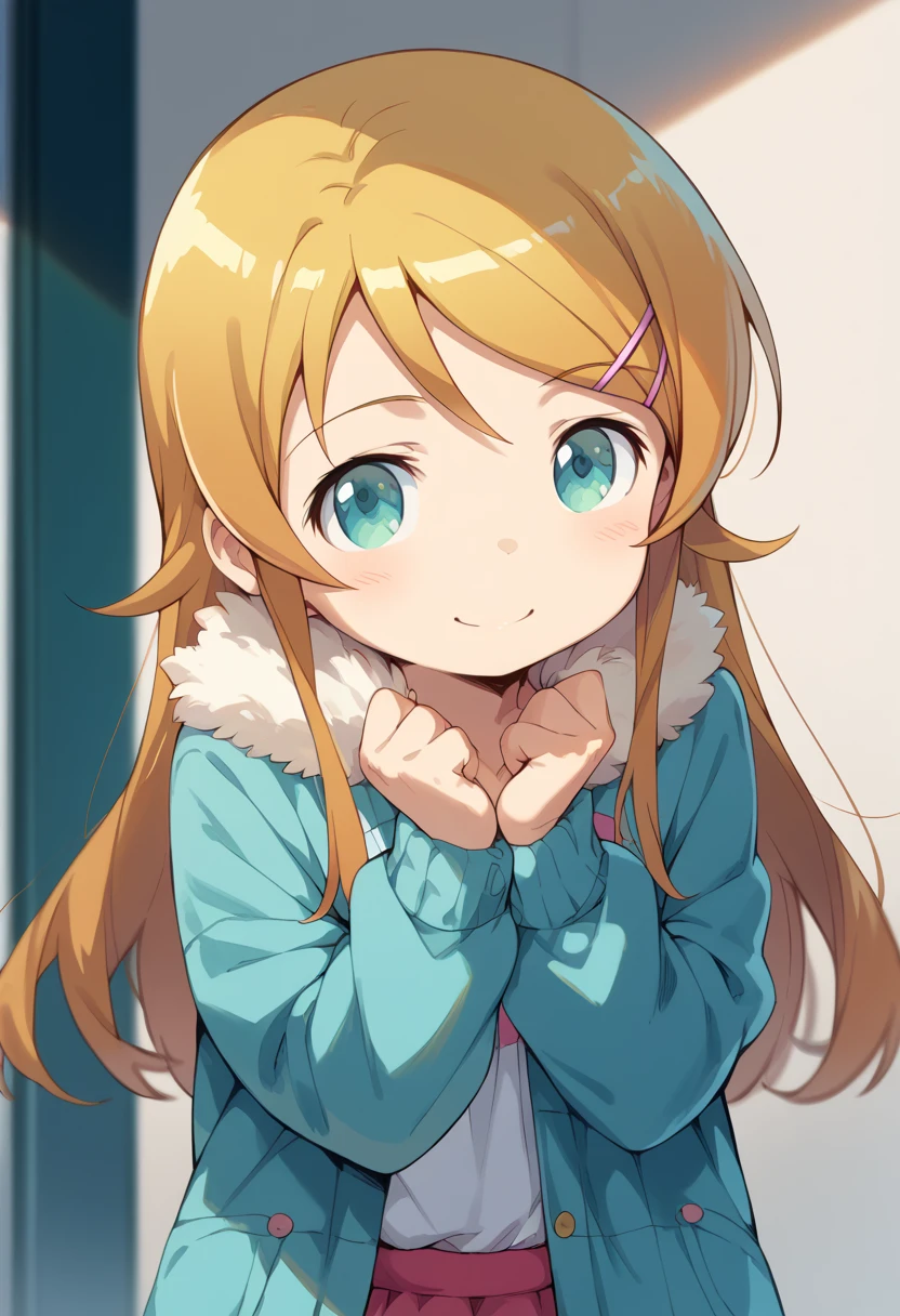 masterpiece, high definition , top quality,8k((toddler body,Young,cute body,small))
(kirino kousaka)smile