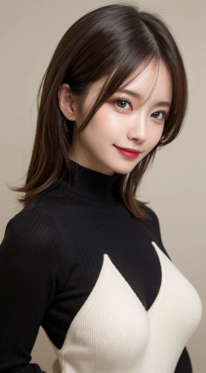 masutepiece, Best Quality, Illustration, Ultra-detailed, finely detail, hight resolution, 8K Wallpaper, Perfect dynamic composition, Beautiful detailed eyes, Natural Lip, Sexy knitted dresses , middlebreast Same as, Random sexy poses, Full body、A big smile、twin tails hair