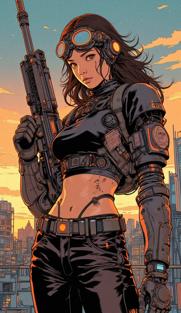 a close up of a cartoon of a woman with a gun, artegerm comic, zenoscope, Chris Moore. artegerm, by Eddie Mendoza, beautiful comic art, not artegerm style, ivan talavera and artegerm style, Artegerm and Warren Louw, artegerm e lois van baarle