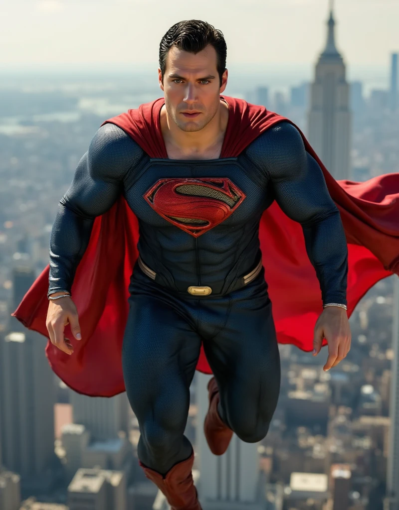 (masterpiece:1.2, Exceptional Quality, Mirror-like, Cinematic Experience, Best illustrations:2.0), Ultra-high resolution, Very detailed, 8k, wallpaper, (Super sexy man:0.5), (Super muscular:2.0), (h3nr4, Henry Cavill:2.0), (looking away:2.0), (Muscular Chest:2.0), (Elegant body:2.0), (Beautiful Eyes, Shining eyes, Detailed face, small beard, Beautiful skin texture:1.3, undercut haircut:1.3), (Beautiful male hands:2.0), (Fine hand:2.0), (in mid-flight superhero pose:2.0), (Wearing a Superman suit:2.0), (In the background a cityscape:2.0), (Super sexy:2.0), (Very muscular thighs:2.0), (Super functional:2.0), (Cyberpunk:2.0), (SF:2.0), (Visual Effects:2.0), (Upper body close-up:2.0), (dynamic:2.0), (Serious:2.0)