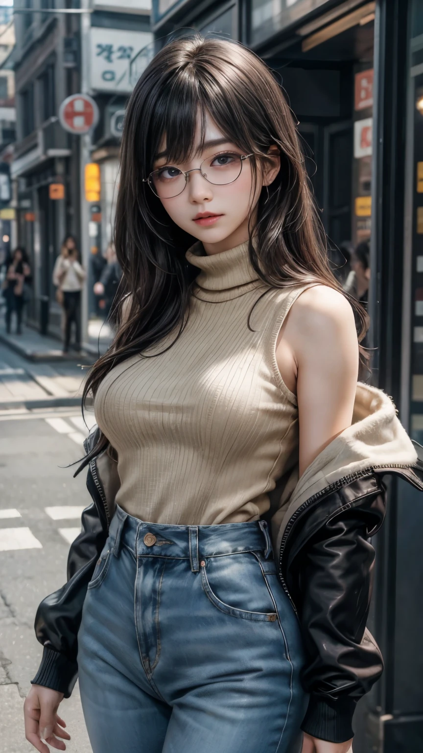 (最高qualityのディテール)、Realistic、8K Ultra HD、High resolution、(One Girl:1.2),(Fatal Beauty,Attractive beauty) ,(Glasses、Mysterious charm:1.1),(Big Breasts、Captivating silhouette),The 超detailedな、高qualityのテクスチャ、複雑なdetailed、detailed、非常にdetailedなCG、高qualityの影、detailed 美しく繊細な顔、detailed 美しく繊細な目、Written boundary depth、Ray Tracing、20th Generation、Cute K-Pop Girls、(The Face of Ulzan in Korea)、Thin face、(Urzan-6500-v1.1:0.6)、PurerosFace_v1、Glowing Eyes、Perfect body、 Viewer Display、(最高qualityのディテール:1.2)、Realistic、8K Ultra HD、High resolution、Woman close up， realistic girl rendering, 8k artistic german bokeh, Enchanting girl, Real Girls, Gurwitz, Gurwitz-style artwork, Girl Roleplay, Realistic 3D style, cgstation Popular Topics, 8K Portrait Rendering,（truth，truth：1.4），(Sparkling eyes girl:1.2)、cheek、Glossy Lips、、High resolution, Best image quality, 最高quality, Realistic, 超detailedな, Photorealistic, 4K 8K Ultra HD Full Color RAW Photos, Fujifilm(Medium format), Hasselblad, Carl Zeiss, Incredible dynamic range photography(utility_art：Smooth-768:1.1),High resolution, High pixel count, 明確なdetailed, Clear images, Natural color reproduction, Noise Reduction, High fidelity, quality, Software Improvements, Upscaling, Optimized Algorithms, Professional-level retouching,

1. Oversized coat:

The coat is、Choose an oversized design that covers from shoulders to knees.。Color is classic navy or black、or warm khaki or beige, wait.、Choose colors that match the season。
2. Knitted sweater or turtleneck:

To protect yourself from the cold、Knitted sweater or turtleneckを選択してください。Match the texture and color of the knit to the coat.。
3. Wide leg pants:

For pants, Choose a wide-leg design、Combines ease of movement and style。Denim in dark tones or black trousers will look good.。
4. Knee-high boots:

What is included in an oversized coat、足首からふくらはぎまでカバーするKnee-high bootsとの組み合わせ。Boots are black or dark brown and chic.、Gives a stylish impression。
5. accessories:

シンプルなゴールドまたはシルバーのaccessoriesを選択してください、Add elegance to your outfit。for example、Long necklaces and large earrings are recommended.。
6. Handbags:

Handbags、Choose a color that matches the tone of your outfit.。Shoulder bags and tote bags are convenient and stylish。
7. Compensateと髪型:

Compensate, Choose natural colors that flatter your skin。Wavy Hair、By creating loose curls、Appeal to softness。