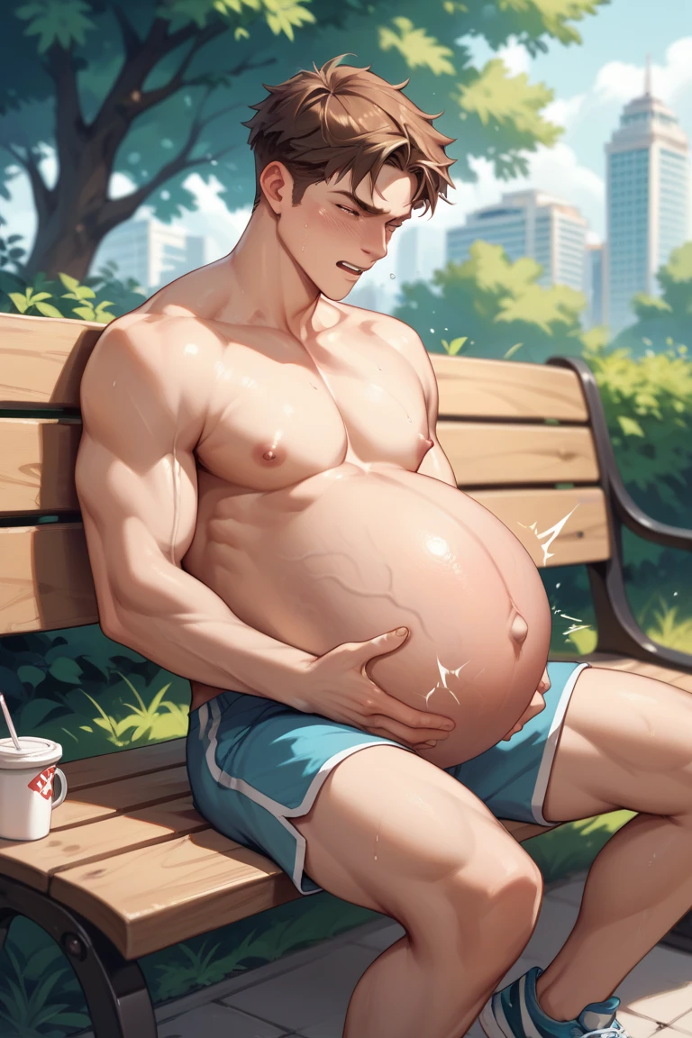 ((highest quality)), ((masterpiece)), (Perfect Face) ,Handsome and young man,A beautiful young man like an idol,He has a big pregnant belly,He is laying eggs,he is suffering,He has a distorted face in pain,He is breathing with his legs apart,giving birth,He grits his teeth in agony and endures the pain.,He&#39;s laying a big egg from his crotch,I can see the egg between his wide-open legs.,He is giving birth with his hands on the table,He is soaked with sweat and tears,His vagina is gaping wide with a big egg,He is giving birth on his knees,front,front,He is giving birth at school,A lot of amniotic fluid and blood is leaking from his vagina.,He is breathing with a grimace of pain.,His penis is erect, His male genitals are erect., His dick is erect.