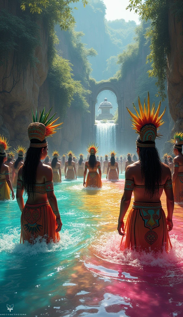 Create an image of the Aztec civilization with their traditional and ...