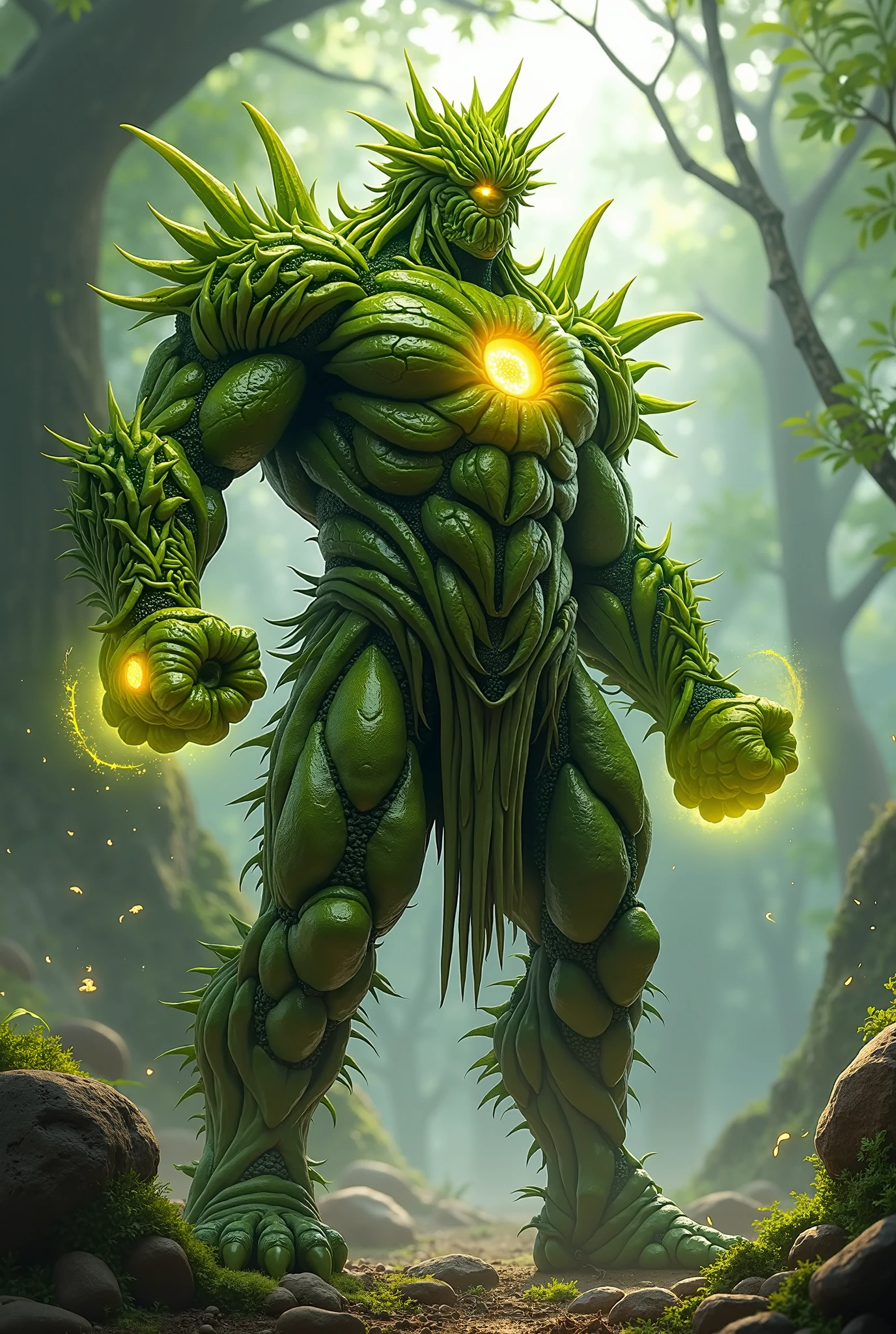(((intricate design))) (((professional))) (((clear focus))) (((32k UHD Resolution))) (((photorealistic))) (((hyper-detail))) (((masterpiece))), ultra-realistic, expressive eyes, perfect face, mesmerising eyes, perfectly detailed ???????, low contrast, a digital render (((Volumetric lighting))) (((cinematic lighting))) (((nighttime))) (((raining))) (((thunderstorm))) (((1Male))) (((Bodybuilder))), (((muscular))), (((hyper pecs))) there is a sexy mature man with green paint on his body, slick shaved sides hairstyle, ((thighs)) bodily fluids, round butt, green coloured skin, gay, green skin! (((green coloured skin!!))), (((green skin))). (((green-skinned))), (((wearing a kimono robe))) ((green skin with scales)), ((green skin)), windy, (((greenish skin))) plantation on the male body, fluorescent green skin, (((radiant orange eyes))), extremely windy, leaves falling (((a powerful nature deity))), elf ears, druid magic, green gem necklace, hot reptile muscular humanoid man, scales, muscular green body. Glowing veins, nature spirit, (((Ancient forest at night))) being swallowed by colourful carnivorous plant with teeth and is being digested alive with pleasure