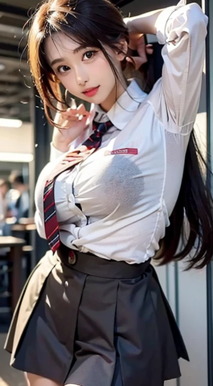 Highest quality,One girl,((((:1.3)))))),Curvy,orgasm,blush,Grit your teeth, Sweat,Half closed eyes / Bad mood,blue eyes,Brown Hair,Long Hair,Twin tails,((Hip armor,White shirt,Red Skirt:1.3)),mini skirt,Fantasy,((Lift up your skirt,Under the skirt,Lace panties,White panties:1.1)),Knee-high,prison,((Open shirt)),((Tie your wrists, handcuffs, Hands crossed over the head:1.3)), ((Blindfold:1.1))、Big Breasts:1.3、Unbutton、(Nipples are visible:1.3)、(Plump Ass:1.2)、Squat with your legs apart:1.4