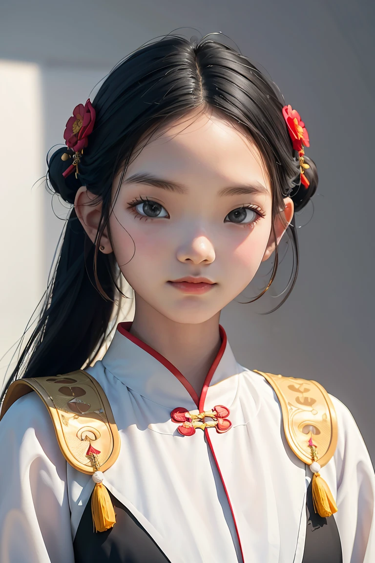 Close-up of a woman in a red dress with a ponytail, Beautiful character painting, Palace , A girl in Hanfu, made with anime painter studio, Guviz-style artwork, inspired by Du Qiong, drawn in anime painter studio, inspired by Li Mei-shu, Inspired by Qiu Ying, inspired by Zhang Yan, Chinese girl