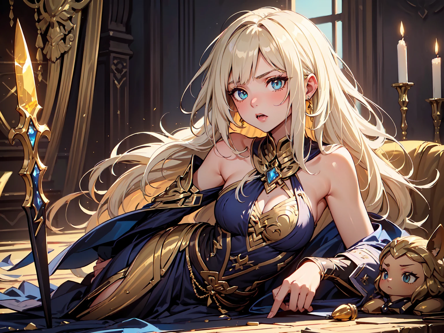 { - anatomy error}(Masterpiece - Ultra-detailed, very high resolution) Prepare to be enchanted by a true masterpiece that combines ultra-detailed art with high-resolution rendering. . meman. This work depicts a mesmerizing adult elf with long white hair (1.3) and captivating yellow eyes (1.2), emanating an aura of elegance and mystery in medieval settings. The intricate details and realistic textures invite you to explore every aspect of this enchanting composition. Woman wearing elf costumes. Red lips. No cleavage. small breasts. NO CLEavage. Walking, writing, lying down, standing, on your back, dynamic poses. Get ready to dive into a world where beauty and craftsmanship merge perfectly