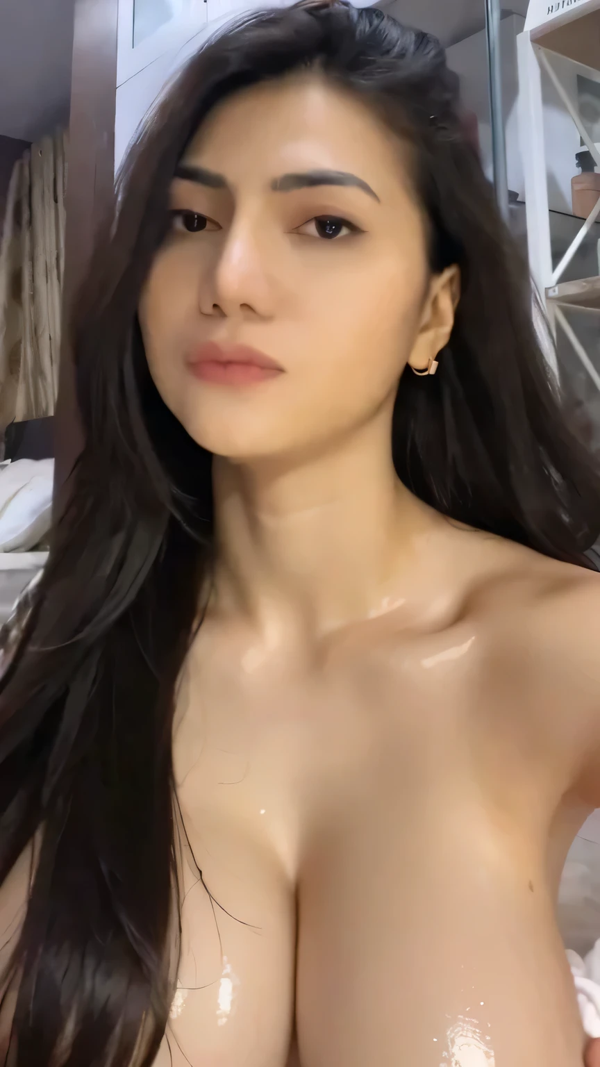 Make nude, nude , medium bobs, brown nipples, realistic, nude