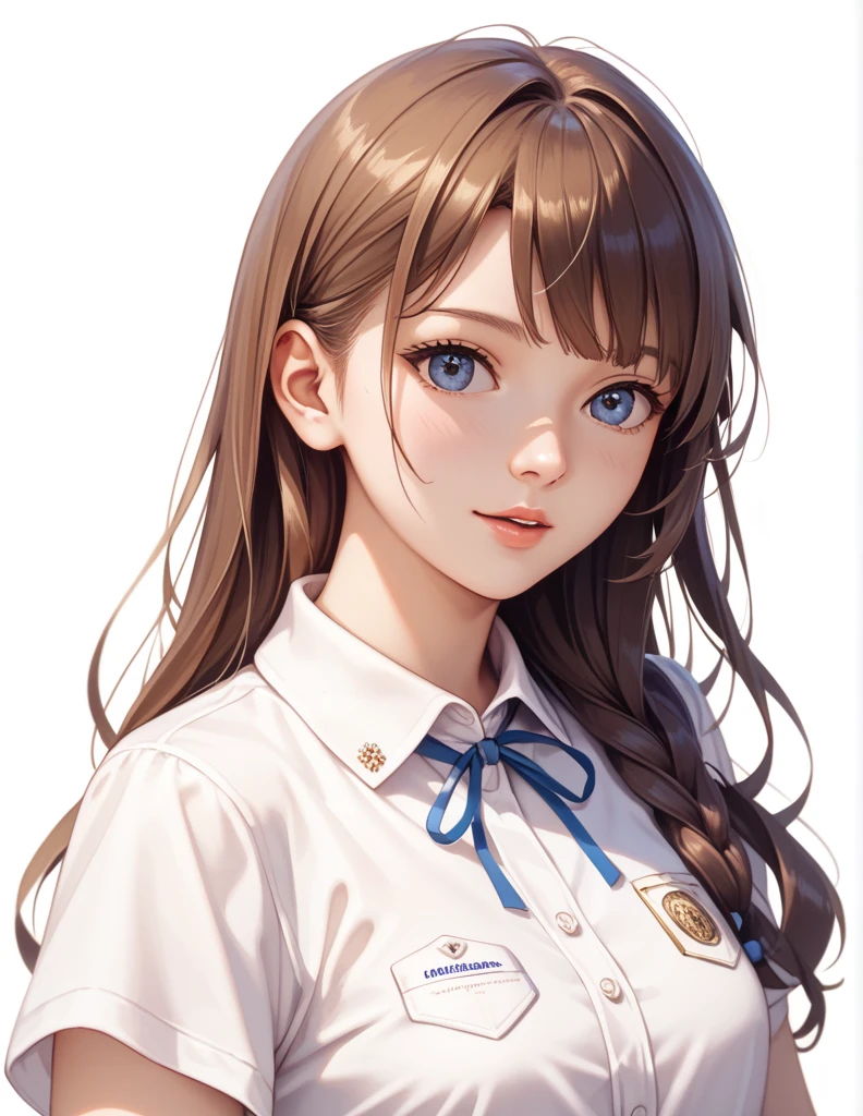 ( masterpiece fails,  Best quality ,:1.2),  1girl, (One:1.3),  upper body,   the white shirt  ,  short sleeves , , (waifu,anime, anime стиль, exceptional,  Best aesthetic , new, newest,  Best quality ,  masterpiece fails:1.2), soft_lighting, soft_skin_Ton, female_hair, ( white background,  simple background,:1.2), tights,tennis skirt , sits with her legs spread