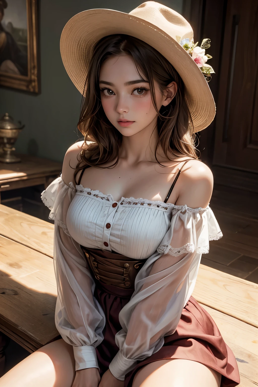 (High Definition CG Unity 8k wallpaper), (Masterpiece), (Very Wide Shot: 1.5),(Best Quality), (Best Detail), (Best Illustration), (Best Shadow), (Realism:1.5), Realistic Human Skin, Lens Flare, Shade, Backlight, Bloom, Depth of Field, Natural Light, Hard Focus, Film Grain,Abs,(Masterpiece), (Best Quality) , (Ultra Detail), (Full Body: 1.2), (1 Girl, Solo, Long Curly, Pompadour Skirt, Slim and Beautiful Gorgeous Colorful Corset, See-Through Drill Shirt, Puff Sleeves, Sequins, Ribbon, Short Boots: 1.5), Pryason, (Shiny Blonde Hair: 1.2), Long Hair, (Beautiful Detailed Face), (Beautiful Detailed Eyes), ( (Masterpiece: 1.4, highest quality), (Masterpiece, highest quality)), (Photorealistic photo: 1.4), (Japan Idol: 1.1) (Japan actress), (Crowd, crowded city: 1.3), (Perfect anatomy, correct anatomy, perfect proportions, perfect face, perfect hand, perfect leg, perfect finger, perfect hand, perfect mouth, perfect lips: 1.5), (Sit with your knees upright with your legs spread and leaning against the wall(Happy Smile: 1.3), (Gorgeous Panties with Beautiful Details: 1.2), Full Body, (Very Detailed Eyes and Face), Large Ring Earrings, (Very Cute), (Big Eyes), (Thin Legs), (Very Wide Shot: 1.5), (Large: 1.2), 15 Years Old, Gal, Gal, (Has a cigarette: 1.5), (Spread Legs: 1.5), (Smoker: 1.5), (crowd: 1.5), (exhale cigarette smoke: 1.3), (have a cigarette in mouth: 1.3),