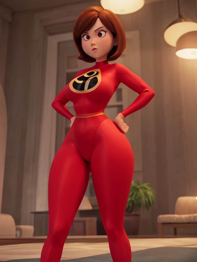 Helen parr, wide big hips, leotard, legwear