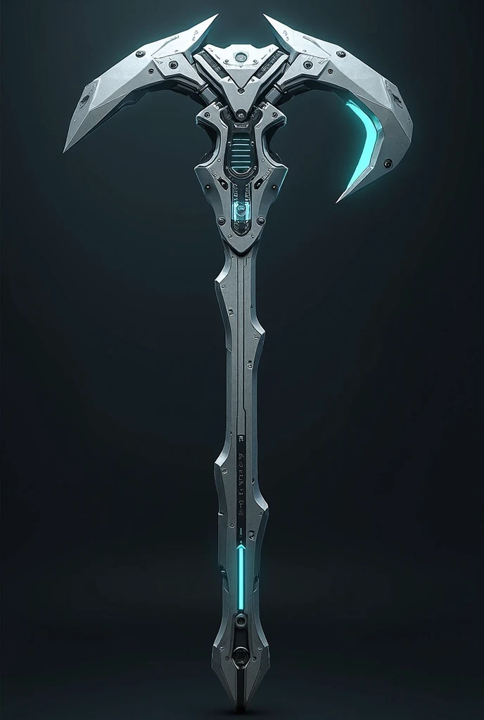 futuristic pickaxe in cyberpunk style