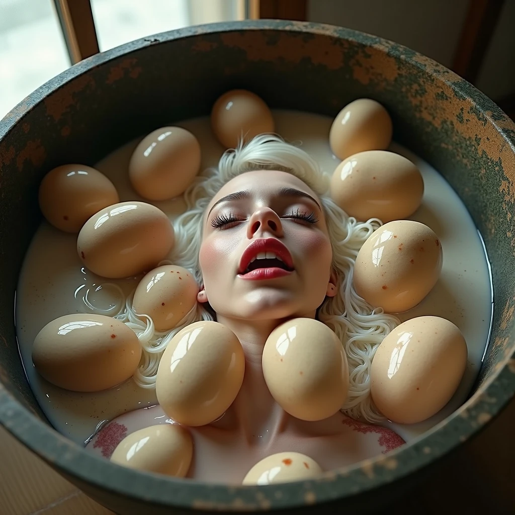 ((best qulaity, 8K, Meisterwerk: 1.3)), scharfer Fokus: 1.2, ((Britney Spears sitzt in einer Badewanne voller Spaghetti mit Tomatensauce: 1.4)), Schlanker Bauch: 1.2, (small and beautiful hard nipple) , ((Body and face full of tomato sauce: 1.1)), Hochdetaillierte Gesichts- und Hautstruktur, Spaltung,