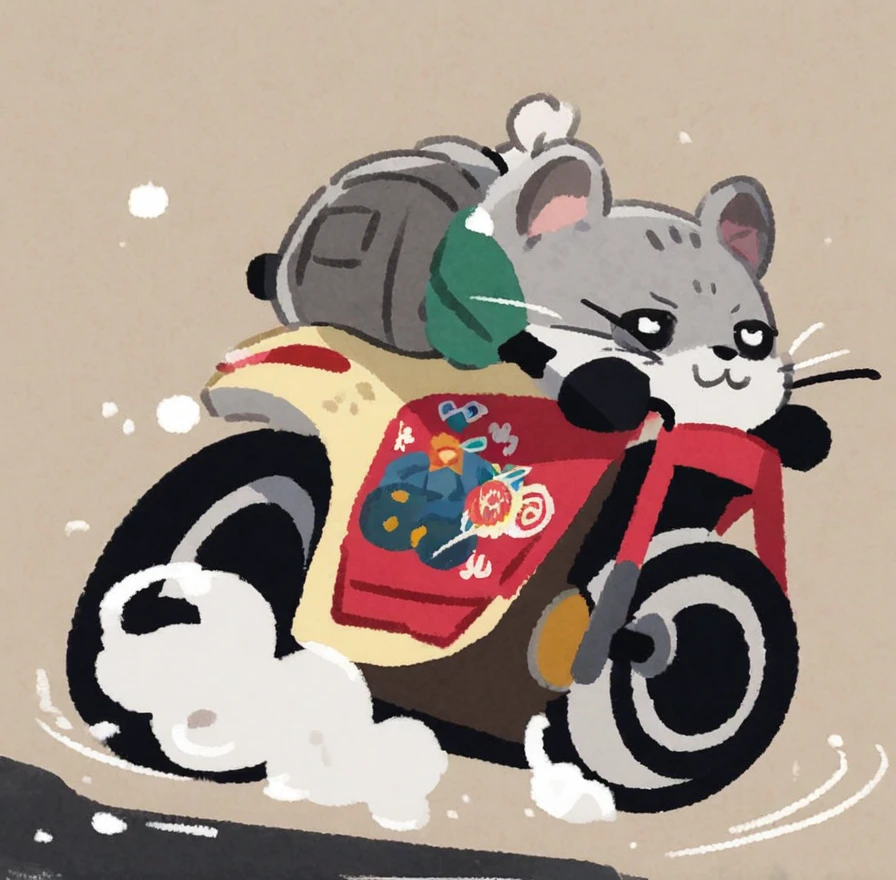 Chinchilla riding Motorcycle, Circus + Seoul 