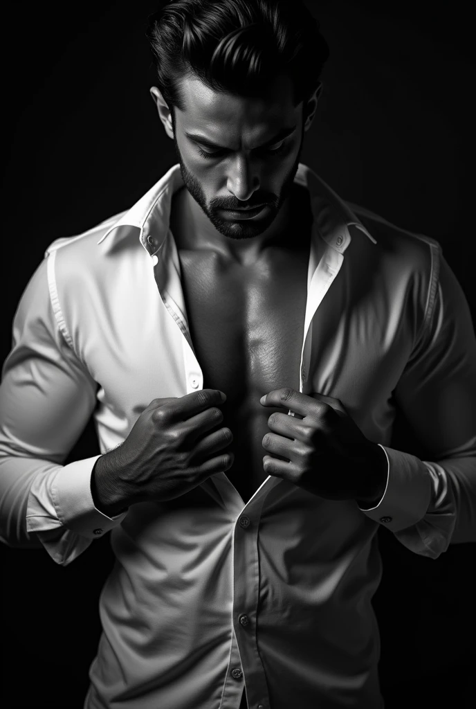 handsome Nicolas Lebeau without clothes. Sensual shooting. pleasure. sweaty body . sex. Chest muscles! Chest hair! ((monochrome)), ((grayscale)) Smoke!!!short hair!muscle!