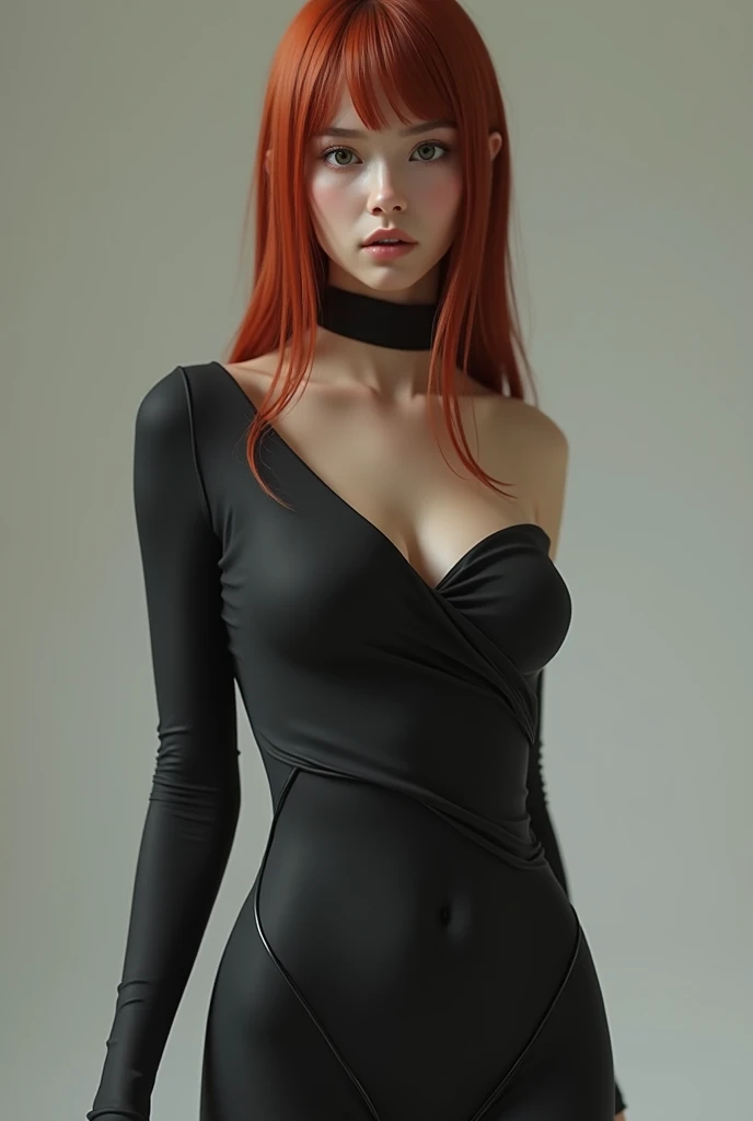 (hyperrealistic), (illustration), (high resolution), (8K), (extremely detailed), (best illustration), (beautiful detailed eyes), (best quality), (ultra-detailed), (masterpiece), (wallpaper), (photorealistic), (natural light), (rim lighting), (detailed face), (high detailed realistic skin texture), (anatomically correct), (solo), (1 girl), (high detailed realistic hair), (red hair:1.3), (heterochromic eyes), (detailed eyes), (red bright eyes:1.2), (sparkling eyes), (realistic big breasts:1.5), (exposed nipples breasts:1.35), (long legs), (slender abs), (dynamic pose), (closed tiny mouth:1.3), nsfw,