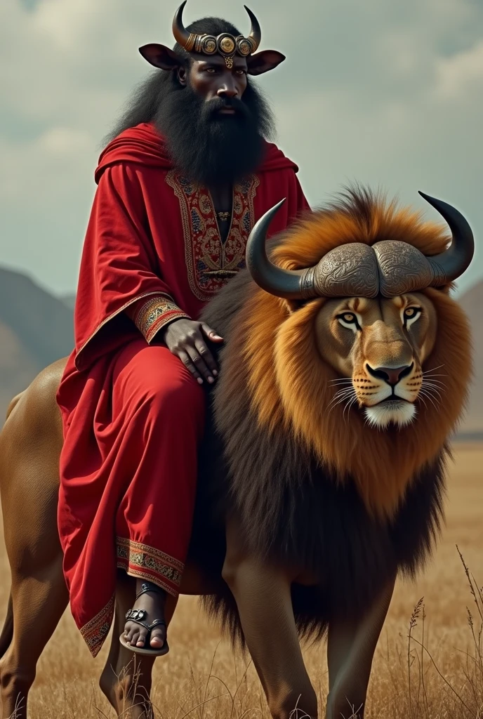 camel with 3 heads and 4 arms, bipedal, with a muscular body like a bodybuilder, furry body, wearing purple sultan pants, standing, showing off his muscles, add more 2 arms on it, doing an indian deity pose, seen from the side