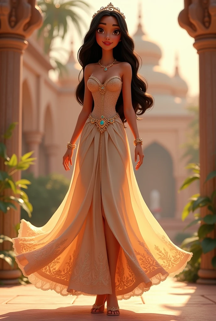 Jasmine, beautiful, sexy posing, Arabic background