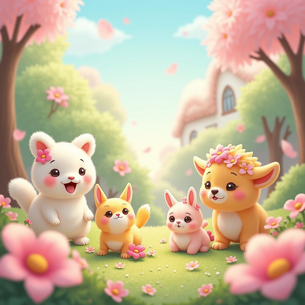 scene of pure joy and happiness, Whimsical Chibi painting art style, combines whimsical elements with chibi character, soft and pastel colors, dynamic and playful compositions, captures the essence of cuteness and whimsy, professional-grade execution, evokes a sense of joy and delight, (best quality, masterpiece, photorealistic), very aesthetic, perfect composition, intricate details, ultra-detailed, vivid colors