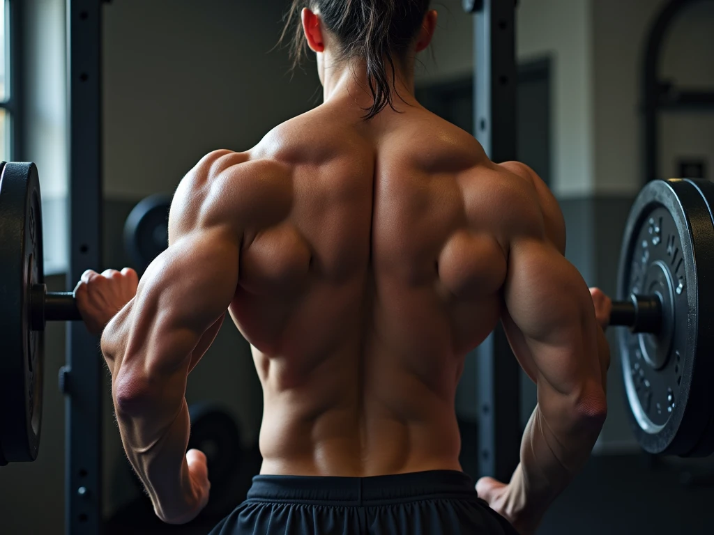 70 year old woman) Her breasts are big) Recently huge)Muscular body )One man is open to another) Completely naked (Back view
