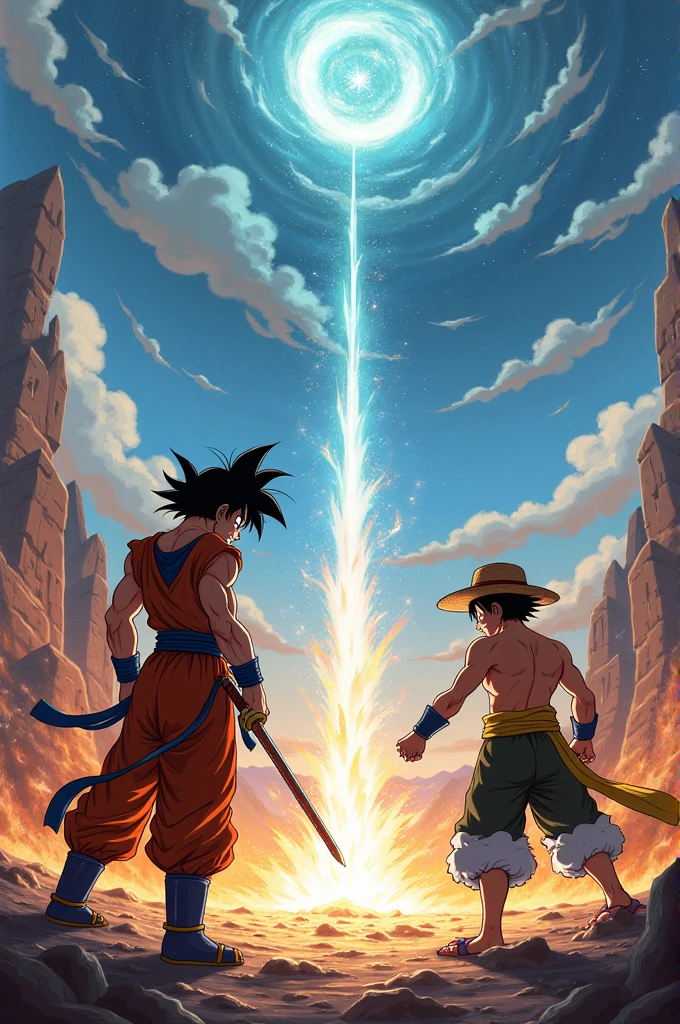 A muscular shirtless Goku, Son Goku showing off his well-defined muscles, clenching his fists, bara, massive pectorals, perfect abs, ultra-detailed, (best quality,4k,8k,highres,masterpiece:1.2),ultra-detailed,(realistic,photorealistic,photo-realistic:1.37),HDR,UHD,studio lighting,ultra-fine painting,