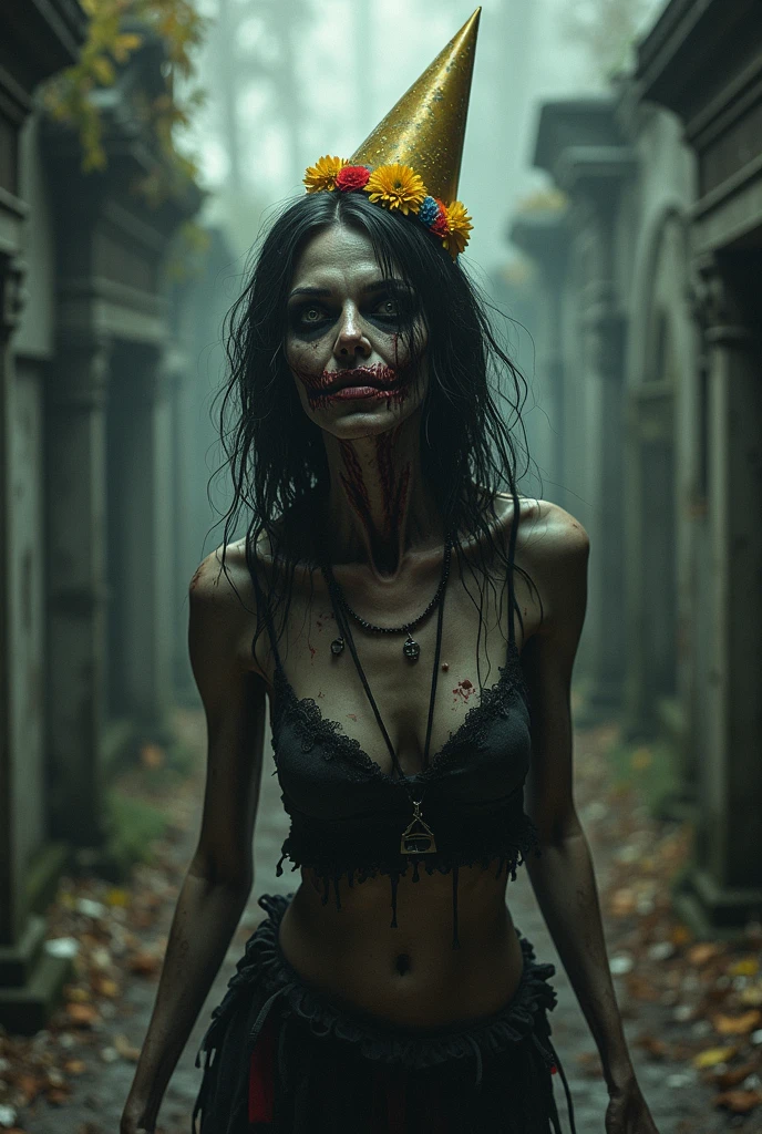 A banshee haunting a cemetery, corpo inteiro, ultra realista 8k cg, melhor qualidade, rosto perfeito, Impeccable, limpo, realista, obra-prima, photorealistic lighting, rosto detalhado, ray tracing, luz quente, desfoque de movimento, rosto perfeito, rosto bonito, (( corpo feminino perfeito, cintura estreita)), (cabelo sobre os olhos: 1.3), orelhas compridas e pontudas, cabelo ultra detalhado, rosto ultra detalhado, europeu, vestindo vestido preto rasgado, ((detailedfacialfeatures)), fantasma estilo,