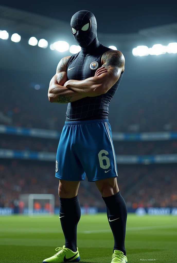 Messi standing naked on stadium after scoring a goal