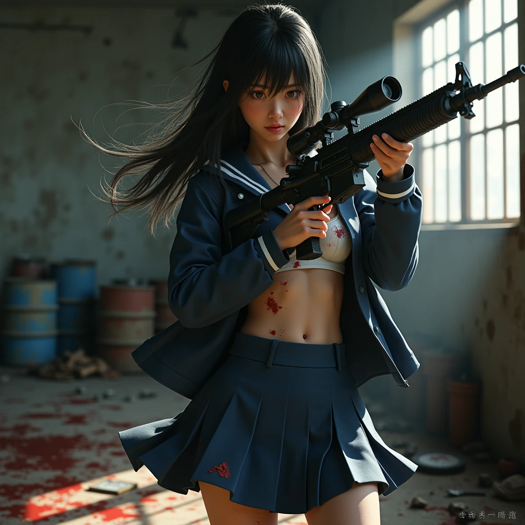The M4A1 firearm personifies a schoolgirl