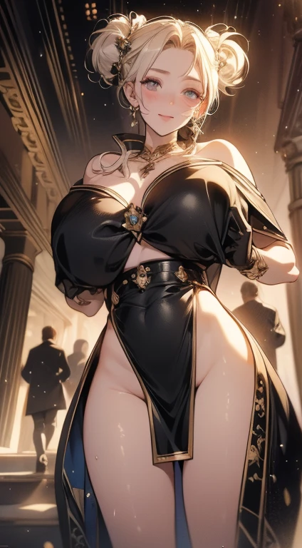       Clevis on a Stone      , Big Breasts, gem, rich,       elegant      ,    Charming, ,  NFSDW          ,  NFSDW         , 最    High Quality      , masterpiece. ( Movie Digital Artwork : 1.3),       High Quality      , masterpiece, 最      High Quality      の,       super detailed, Illustration, [      4K digital art      ],lndswgnr, ( Concentration    : 1.5), (    mood lighting    :1.2),       depth of field, Bokeh, 4K ,(masterpiece:1.3),            high definition      ,        super detailed,  extremely detailed CG Unity 8K wallpaper ,       realistic      ,  Photo     realistic     ,       RAW photo   , 美しい      detailed face      , 青      white skin,       realistic      な光沢のある肌,       DETAILED CLOTH TEXTURE      ,        Detailed Hair Texture       ,       perfect body,       beautiful face, Acura,       anatomically correct,           high definition     face and skin texture,        Cross Iris Natural Necklace  , (      beautiful hands), (      white skin:1.2), Thin legs, 細い足, Detailed people,      detailed face      ,      Detailed Background      ,indoor,      detailed finger depiction,smile