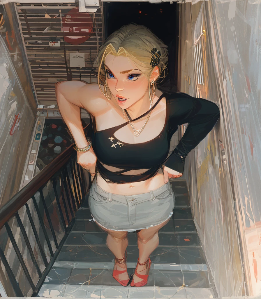 GUWEIZ ARTWORK ,full body, lucia from gta6 , Tati Gabrielle ,cool lesbian hairstyle

To achieve photography that resembles Guweiz's art, you can focus on several key elements that define his style:
1. Cinematic Atmosphere: , sexy, sexy, no nudity, booty , 