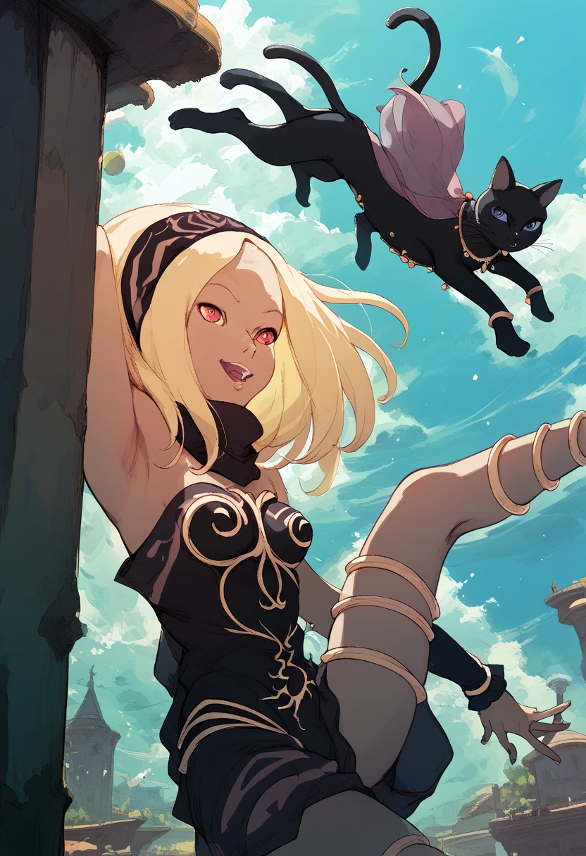 masterpiece, high definition , top quality,8k
(kitten,kat) (Gravity Rush,Gravity Daze)

