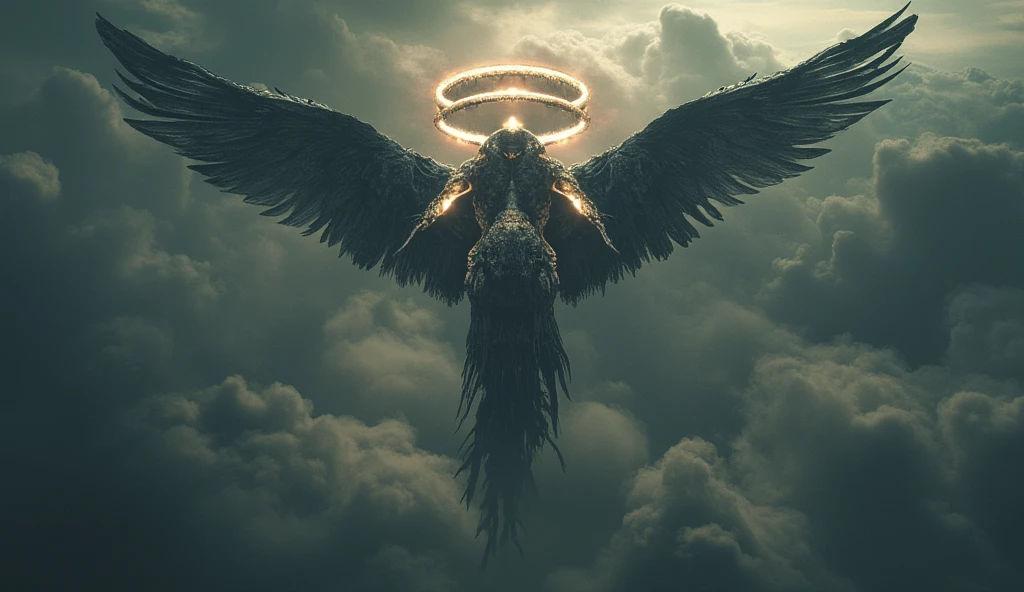 The biblical angel. 2 rings rotating in each other. They are covered ...