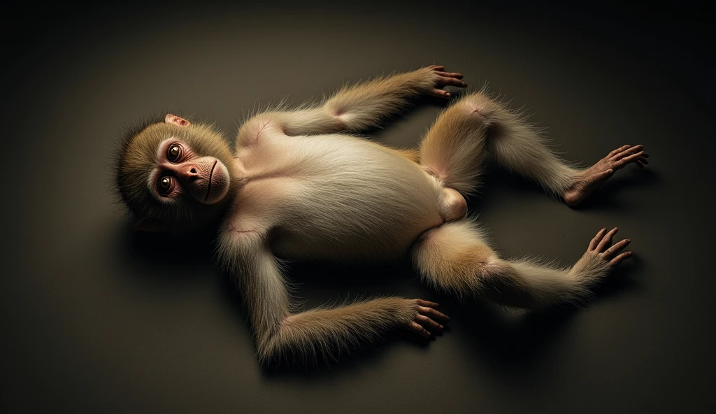 intricate details, ultra-realistic, high saturation, cinematic light, 35mm raw (photo of Anthropomorphic creature is a cross between a monkey and a unicorn:1.3), visible organs, visible bones <lora:ral-transp-sd15:0.7> tranzp, glas,  <lora:ral-zkeleton:0.9> zkeleton