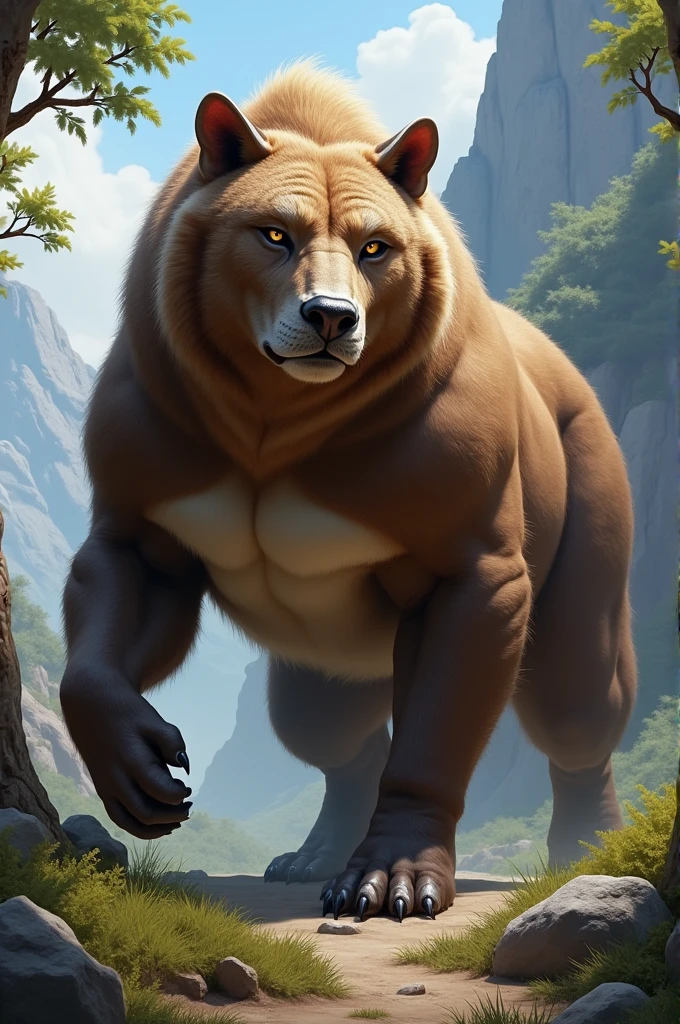 Lion, bear, male, solo, adult, abs, pecs, nipples, shirtless, muscular, serious_face, bodybuilder body, beefy,
by bruteandbrawn, by personalami, by kenket, (intricate, high detail, film photography, soft focus, RAW candid cinema,
photorealism, realistic, photorealistic, analog style, subsurface scattering,
masterpiece, best quality, ultra realistic, 8k)