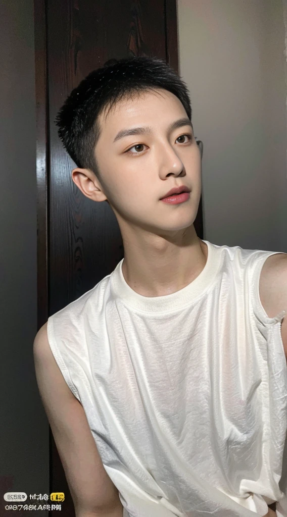 （1 Chinese male handsome：1.5）  short hairstyles ，Brush Cut，Flat head，25-year-old boy ，model，male，真实照片，close up，Flat head， suit ， Photographic portrait ， Handsome，male people，Boom，Look at the camera，front