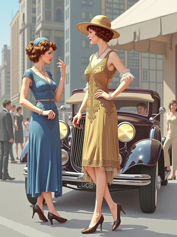 <lora:Paul Gustav Fischer Style:1>Paul Gustav Fischer Style - painting two girlfriends, monaco, casino gaming hall, beautiful girls in full height, beautiful clothes, beautiful shoes on their feet, painting in the style of Harrison Fisher