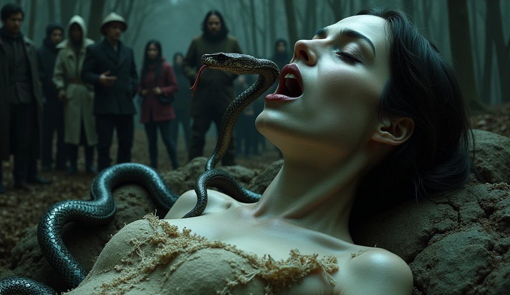 "Nobody ever dies from a snake bite... The snake bite itself never kills you. You can't be unbitten. Once you're bitten, you're bitten..., but it's the venom that continues to spread through your system after the bite that will ultimately destroy you."
The setting is neutral and can be an abstract or dark background to reflect the seriousness of the message.
Focus on the text, with the words appearing prominently on the screen.
The text should be clear and bold, with a strong emphasis on the key phrases.
Consider using visual effects like subtle pulses or glows to highlight the critical parts of the message ("snake bite," "can't be unbitten," "venom," "ultimately destroy you").
No faces or people are visible in the image, focusing entirely on the words and their impact.