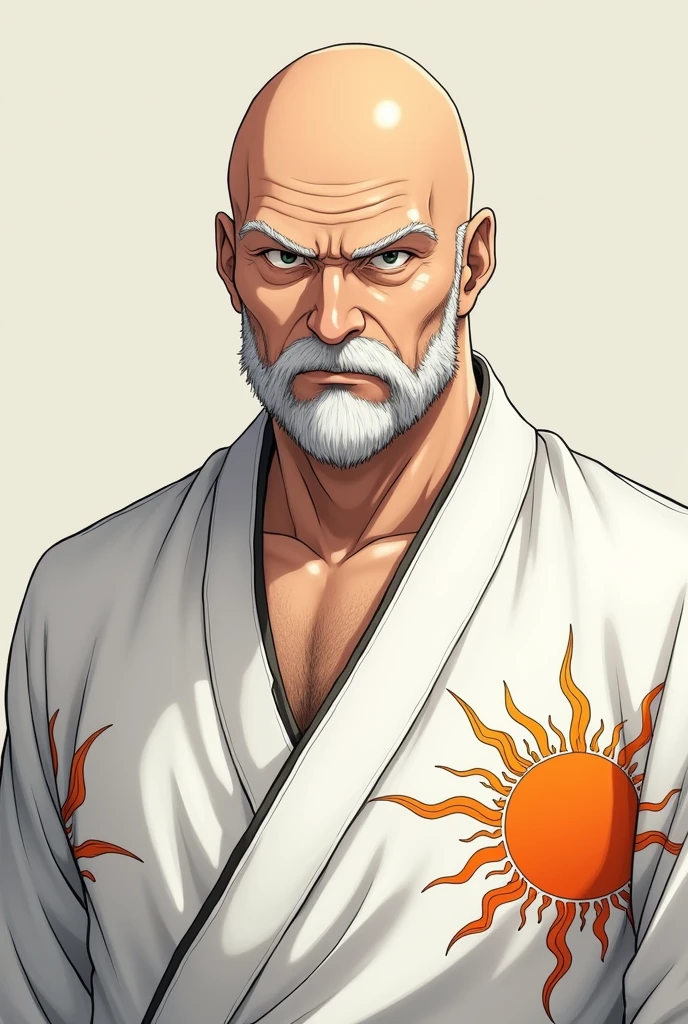 (highest quality:1.5), (masterpiece:1.5), (luxurious Japanese room:1.2), tatami, (Japanese:1.2), solo, hot guy, white combed back hair, short white beard, (macho:1.2), 65 years old, Completely naked, (expression of agony:1.2), erect penis, (close-up face:1.1), (shoot from front:1.3), mouth open, showing side