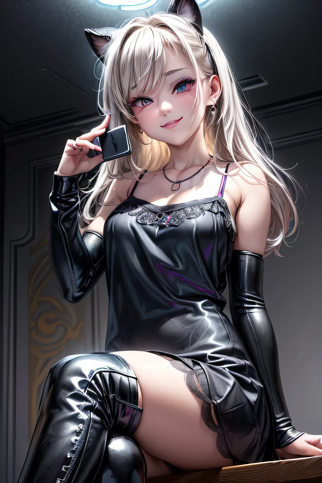 (((yuri))), (((2 girls))), ((cheongsam)), absurdres, RAW photo, extremely delicate and beautiful, masterpiece, Best Quality, ultra high resolution, 32k, hyperrealistic, ultra-detailed, detailed description, perfect anatomy, pale skin, 20 years old, detailed beautiful face and eyes, tearful mole, earring, short medium hair, wavy hair, random colored hair, whole body shot, big tits,