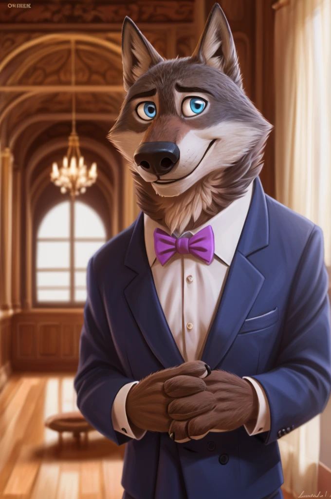 Piar, Male and female, Larry, Tatyana, Wedding Dress, (Zootopia), wolf, gray fur, (brown body:1.3), beautiful blue eyes, Zootopia, dressed,Blazer,pink shirt,trousers,the bow tie,canine,wolf, detailed fur, Male, second, paw pads, finger claws,одевает the bow tie, games,At the viewer, 5 fingers, paws, 4 toes, in the wedding palace, groom,ring, holds, flowers for wife, 
BREAK from nextel, for dating, by xenoforge, (difficult, high detail,digital photography, soft focus, RAW, close to the camera, smile, positive, Good, mood, Houses, looks at the viewer, очень close to the camera, In the shop,his wedding, wedding palace combination, 
photorealism, realistic, photorealistic,digital style, subsurface scattering,очень close to the camera
шедевр, Best quality, ultra realistic, 8 thousand.)