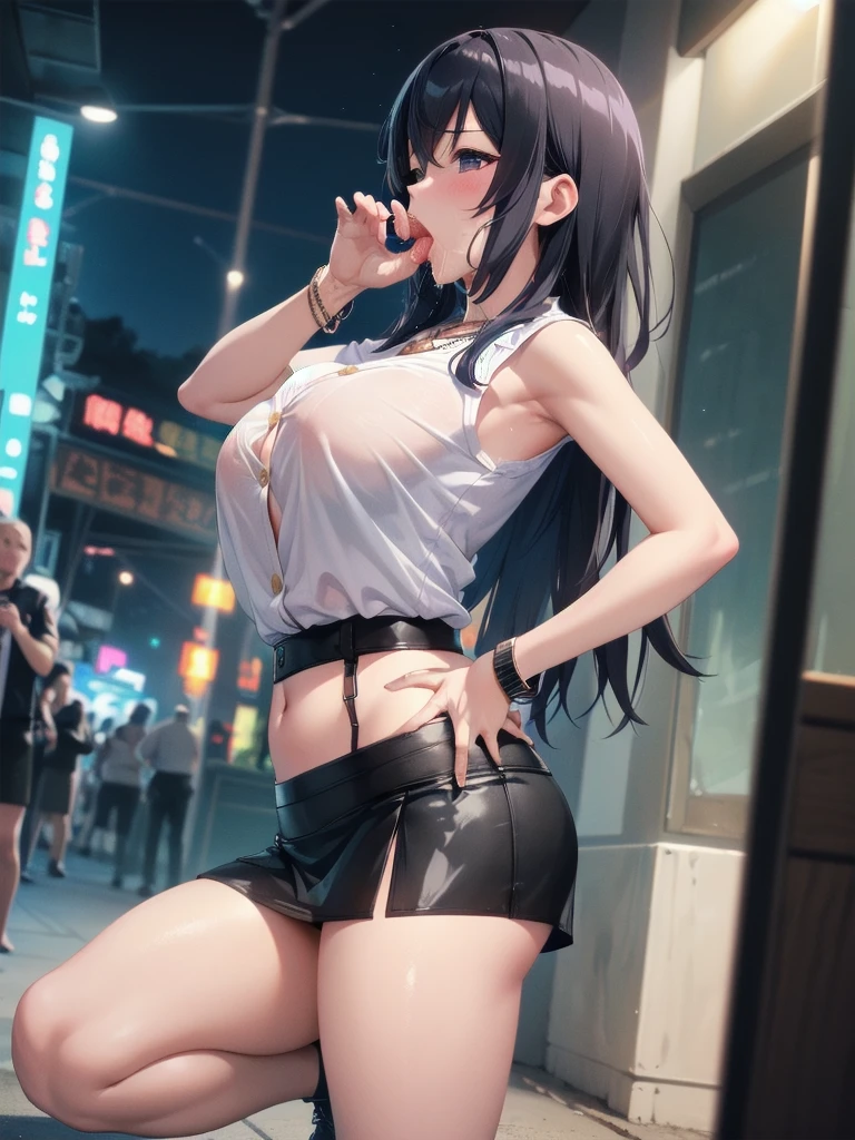           mature mature     、       focus on dynamic poses     ,   Big Breasts,        police officer        ,        High School Girl With Armpits Visible   ,           miniskirt      ,      trying to kneel  :1.2     ,   Police Officer　,   cosplay, Big Breasts,                 open your chest wide                  , ,(             Miniskirt Length         :1.3),  ( open the button on the shirt:1.2     ),     ,(            I'm sweaty  , shiny skin:1.1), (  Night Park:1.2),         outdoor      ,sunlight,        Spotlight Effects       , darkroom,(      high image quality,              High Quality         :1.1),              has intricate details       ,            Movie Screenplay                 ,              1 girl,(,      She's Shy    ),(             Necklaces             ,             gaze bracelet   ),(    remote play:1.2),     1 obese man    ,(    man standing in front of a woman    :1.2),(senior citizen),(女性に      penisを向ける:1.2) ((       penis:1.3))、     Side View     ,    (( fellatio:1.2)),(男の      penisを咥えます),(:1.2),  ,(      penisを舐めます),  