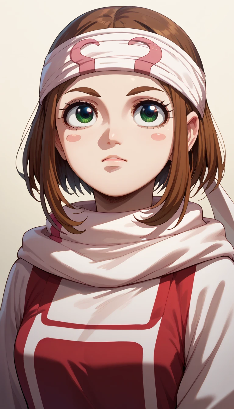 Ochaco Uraraka   1girl,  cowl headband  browm eyes  