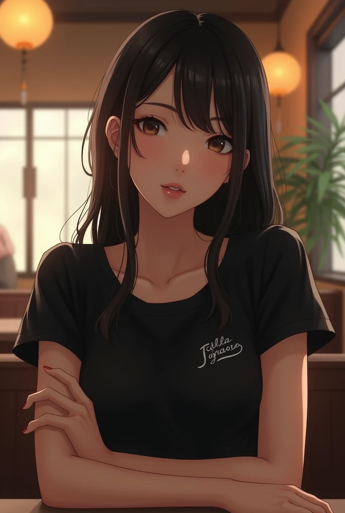 masterpiece,(blowjob,sucking penis:1.1),face focus,penis on mouth,(heart-shaped pupils),humid,realistic,high resolution,ultra detailed,realistic,seductive anime woman,black hair,straight hair,(tareme:1.3),thick lips,kneeling,sweaty,mature woman,(aroused:1.7),(happy:1.3),blushed,drooling,excessive cum,sweaty,tank top,earring,(orgasm:1.2)
