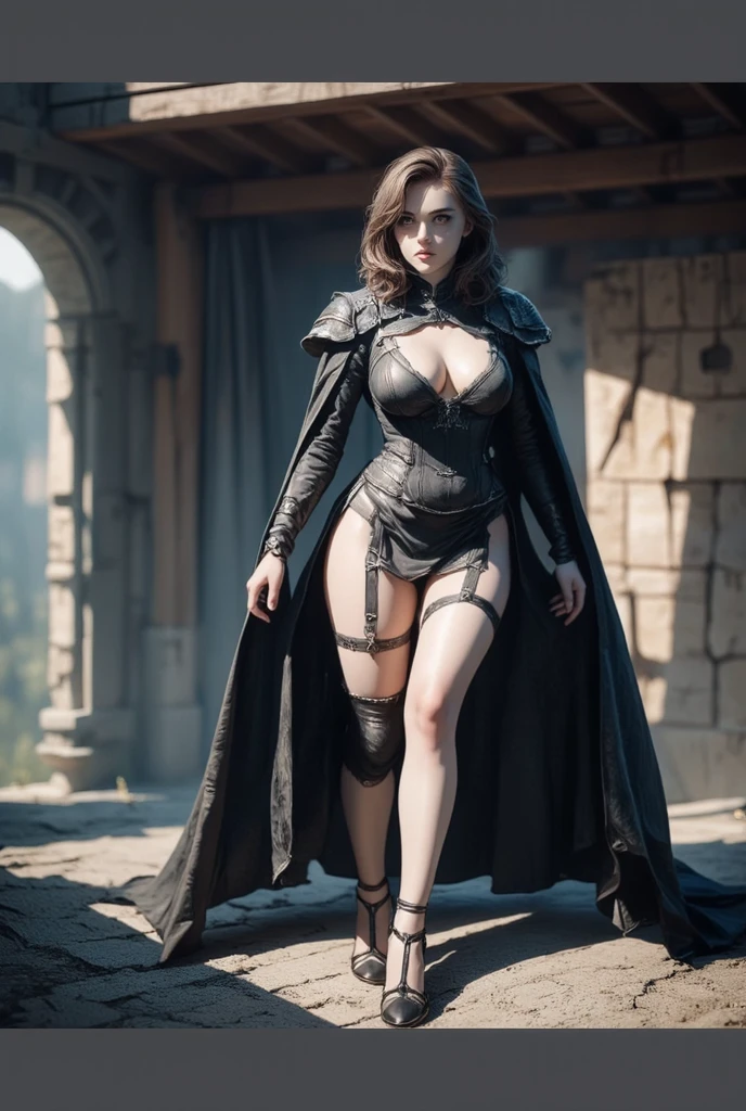Fantasy art, Gothic art, (masterpiece:1.5), whole body, best details, very detailed, Best quality, glowing purple, a high resolution, Full-length portrait of a vampire, elf (masterpiece, Best quality: 1.6), ultra feminine, Wizard, (complex parts, masterpiece, Best quality: 1.5) with long, curly hair,  black hair hair, (red: 1.2) eyes, (Fantasy art, masterpiece, Best quality), ((Beautiful gentle face)), Ultra detailed face (complex parts, Fantasy art, masterpiece, Best quality: 1.5), [[vampire fangs 1.5]] (red cloak: 1.3) , flowing cloak (complex parts, Fantasy art, masterpiece, Best quality: 1.3), wear fancy clothes (BLUE:1.3) dress (complex parts, Fantasy art, masterpiece, Best quality: 1.5), high heel boots, City background (rich details, play up the details), Fantasy, In the Night Light, natural ,Moonlight, clouds, Gothic atmosphere, soft light, dynamic light, [[Anatomically correct]], high detail, Best quality, 8 K, [Ultra detailed], masterpiece, Best quality, (extremely detailed), Dynamic angle