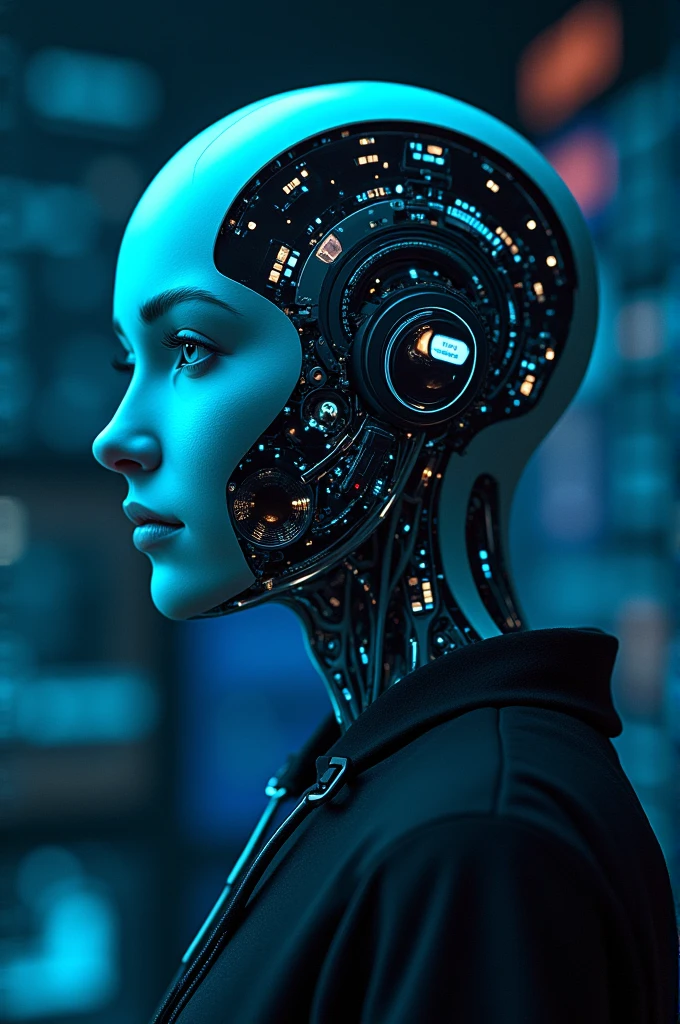 A transparent hand made out of circuitboard, looking forward, front view, looks beautiful and aesthetic, an android robot feeding them, soothing, real picture,