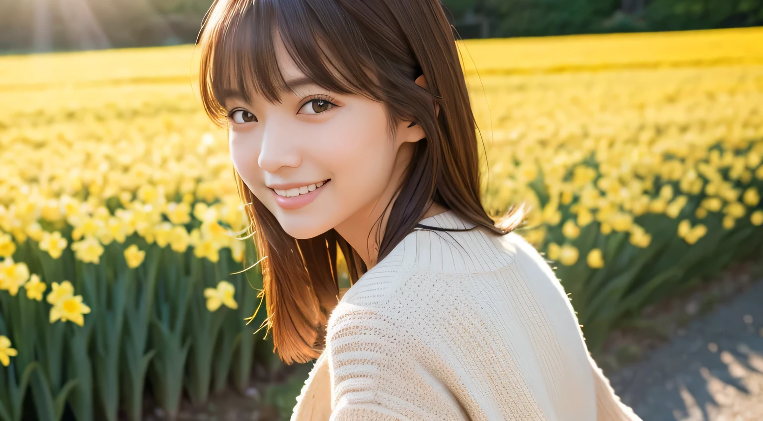 (((Exposing breasts 1.6))),(((Exposing breasts 1.6))),(((Exposing breasts 1.6))),masterpiece, Highest quality, 8k, Absurd, Beautiful medium long bob hair,Woman in her late 20s, That shy expression is cute, (Sensual Style),((Seven episodes were filmed..................1.4)), (Nude 1.5), No makeup, The near road and the far road, Written boundary depth, Surreal, High resolution, photograph, Sharp focus, Face lamp, Dynamic Lighting, highest detailed, ,Extreme detaileds、Super detaileded、detailed、Real Skin、elegant features、Positive and optimistic、(The background is a colorful flower field)
