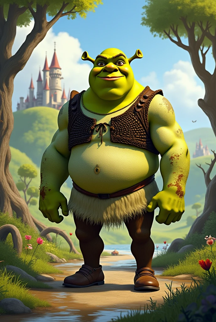 Shrek, Silhouette Art, forest, enhance, intricate, (best quality, masterpiece, Representative work, official art, Professional, unity 8k wallpaper:1.3)