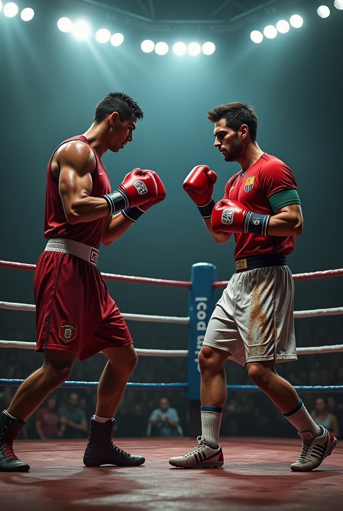 Ms dhoni boxing with ronaldo
