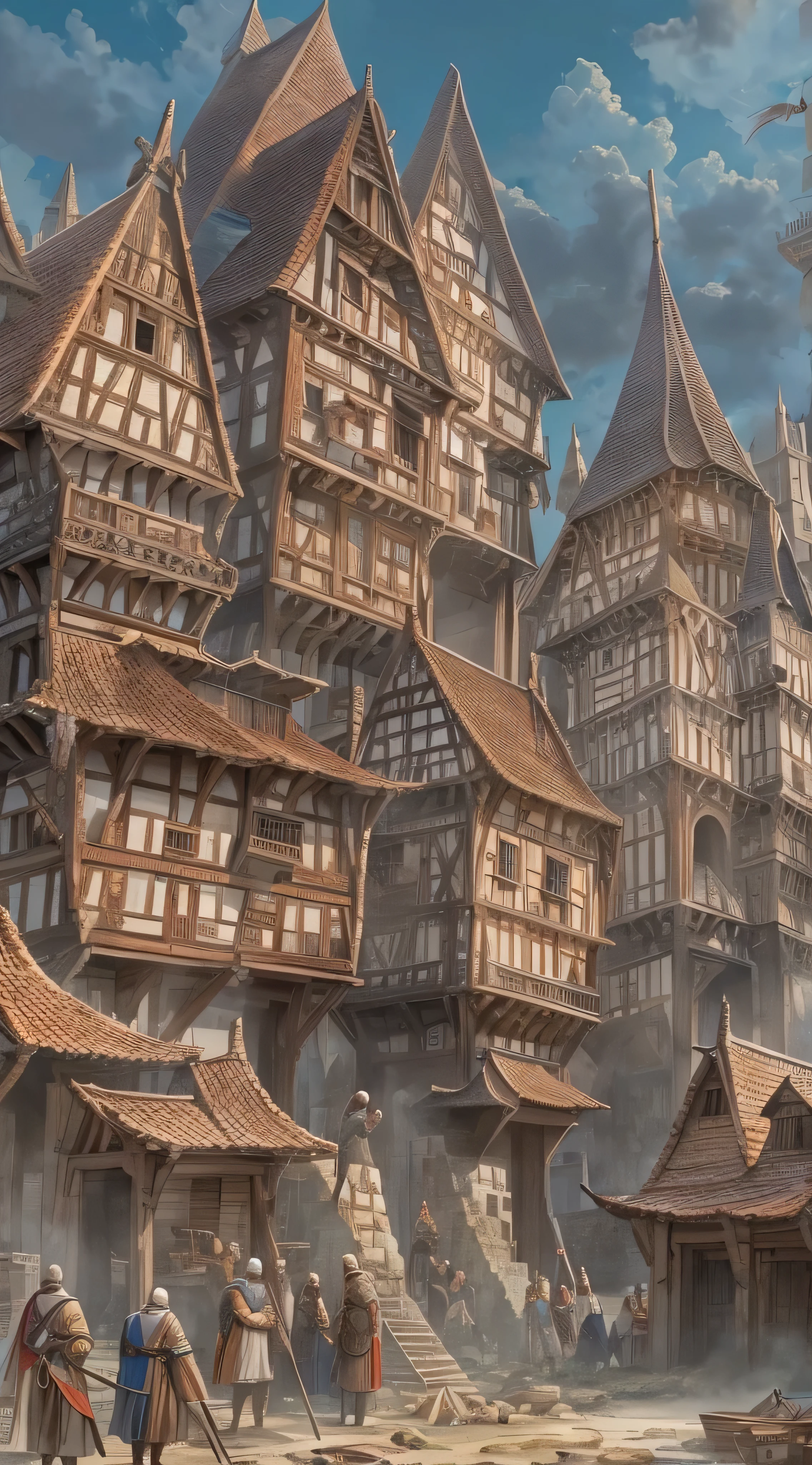  images of giants high-definition images of medieval towns Giants taller than ，whole body,  HD Art Style, Battle a medieval town 　 buildings have exhausted their destruction。